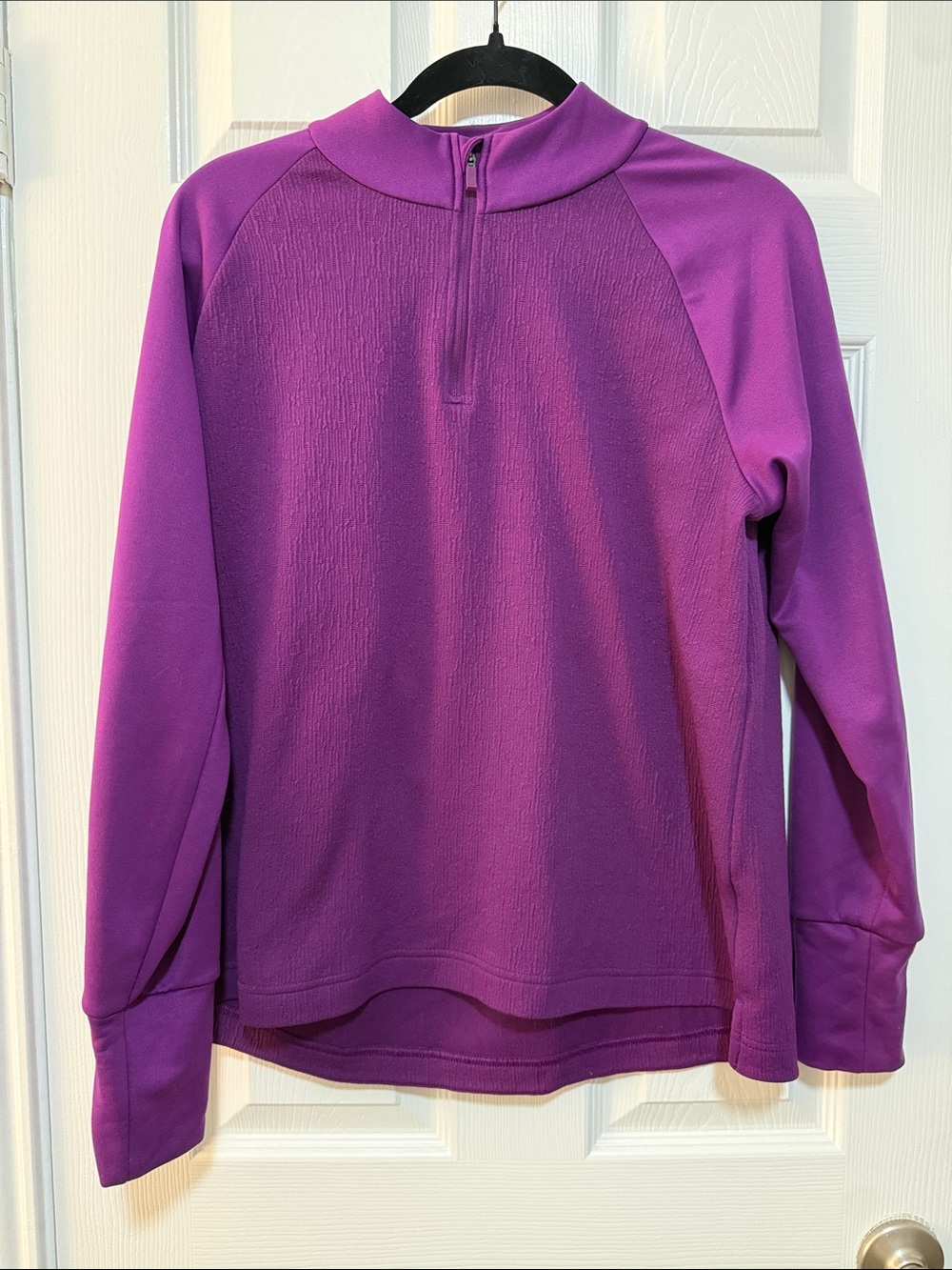 NWOT NIKE DRY-FIT LONG SLEEVE PURPLE ATHLETIC JACKET TEXTURED FABRIC SIZE MEDIUM